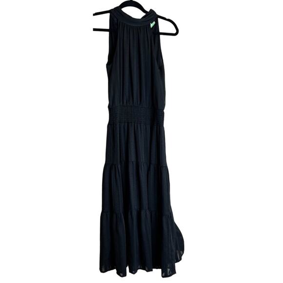 Jade Melody Tan Maxi Dress Women Small Black Minimalistic Neutral Lagenlook - Picture 1 of 7